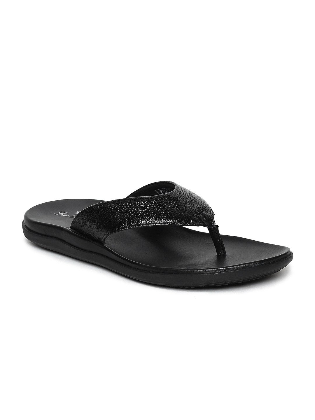louis philippe men's leather sandals and floaters