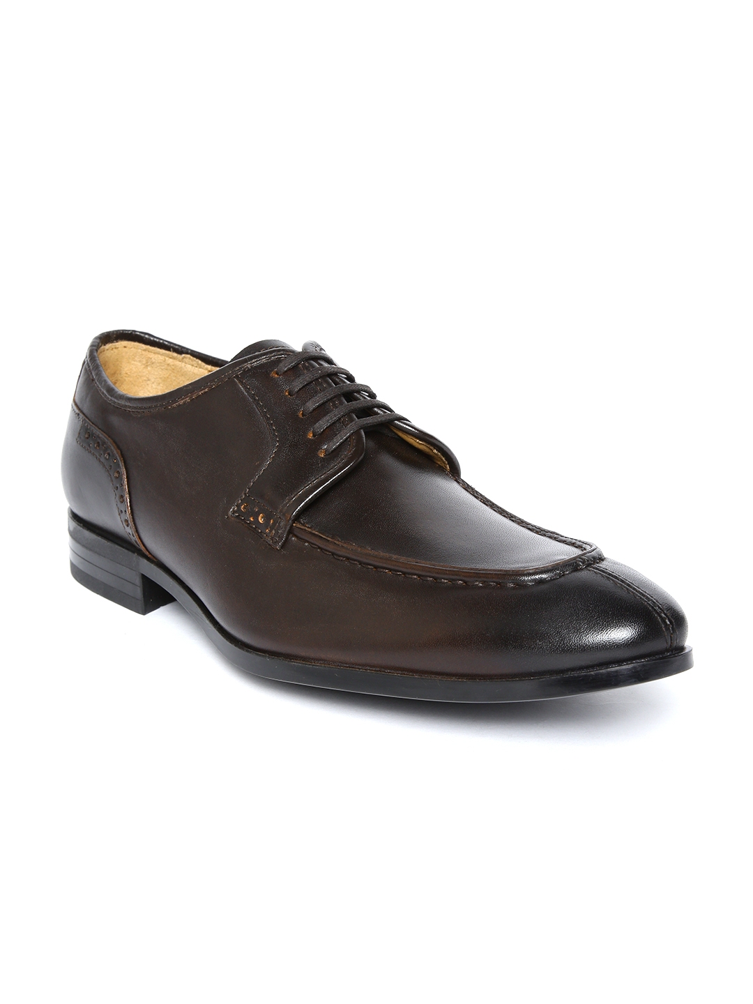 Buy Louis Philippe Men Coffee Brown Leather Derbys - Formal Shoes for Men 9388803 | Myntra