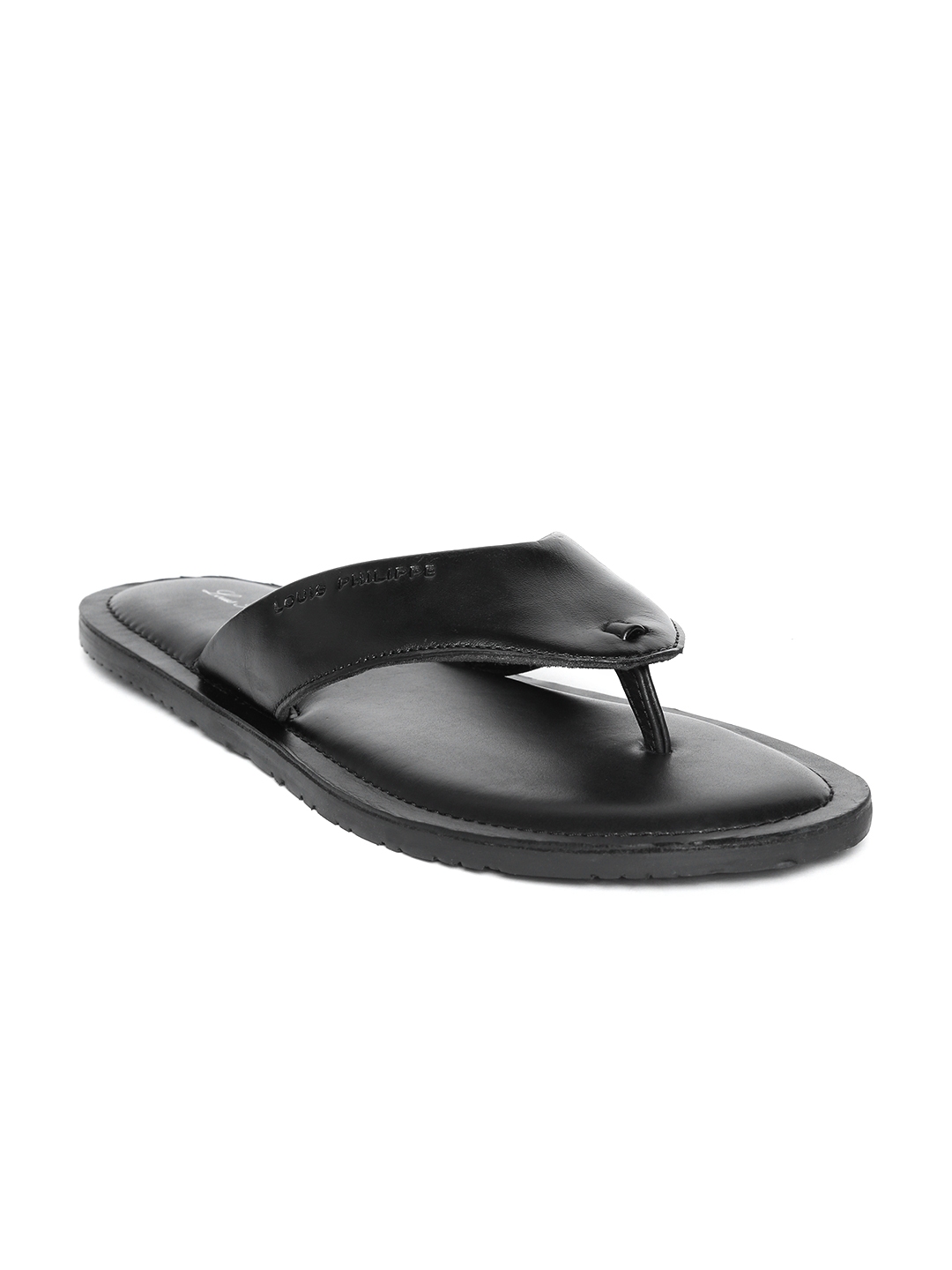 louis philippe men's leather sandals and floaters