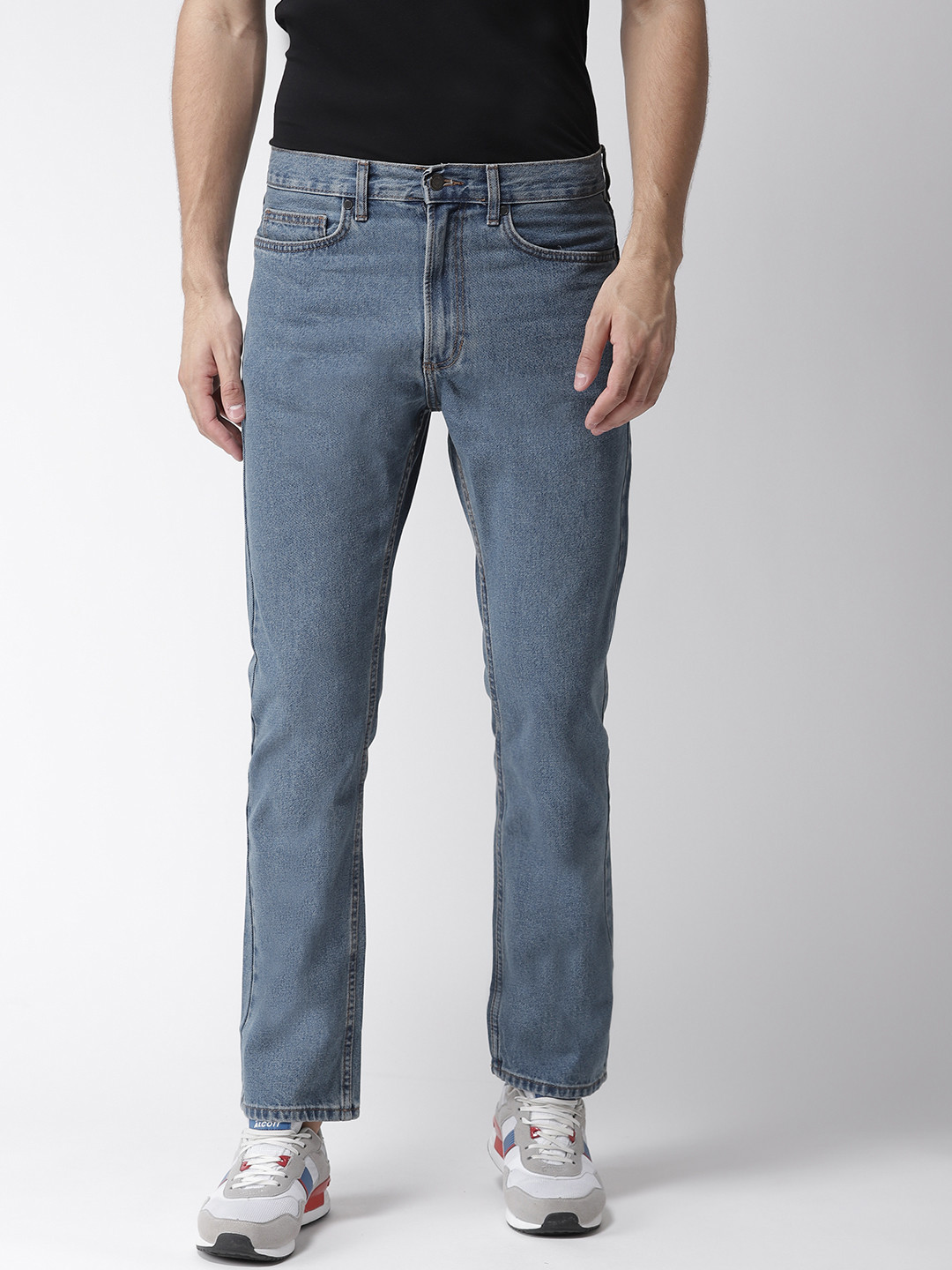 Buy Marks & Spencer Men Blue Slim Fit Mid Rise Clean Look Jeans Jeans