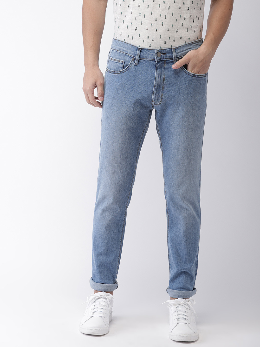 Buy Marks & Spencer Men Blue Slim Fit Low Rise Clean Look Stretchable Jeans Jeans for Men
