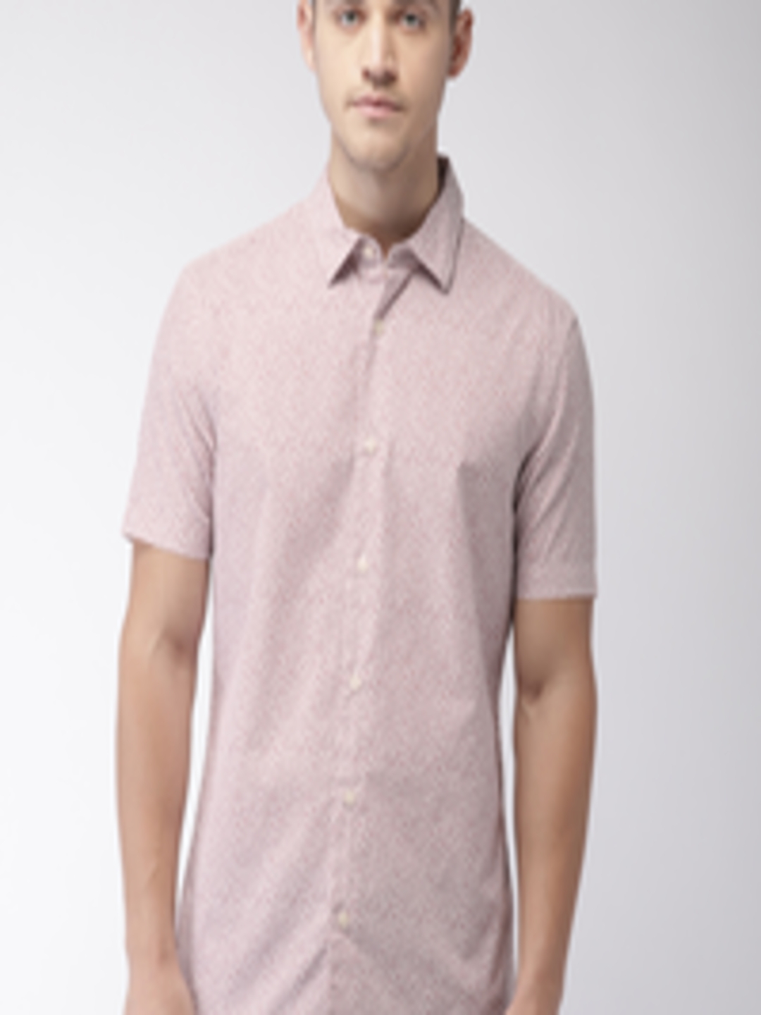 Buy Marks & Spencer Men Pink Regular Fit Printed Casual Shirt - Shirts ...