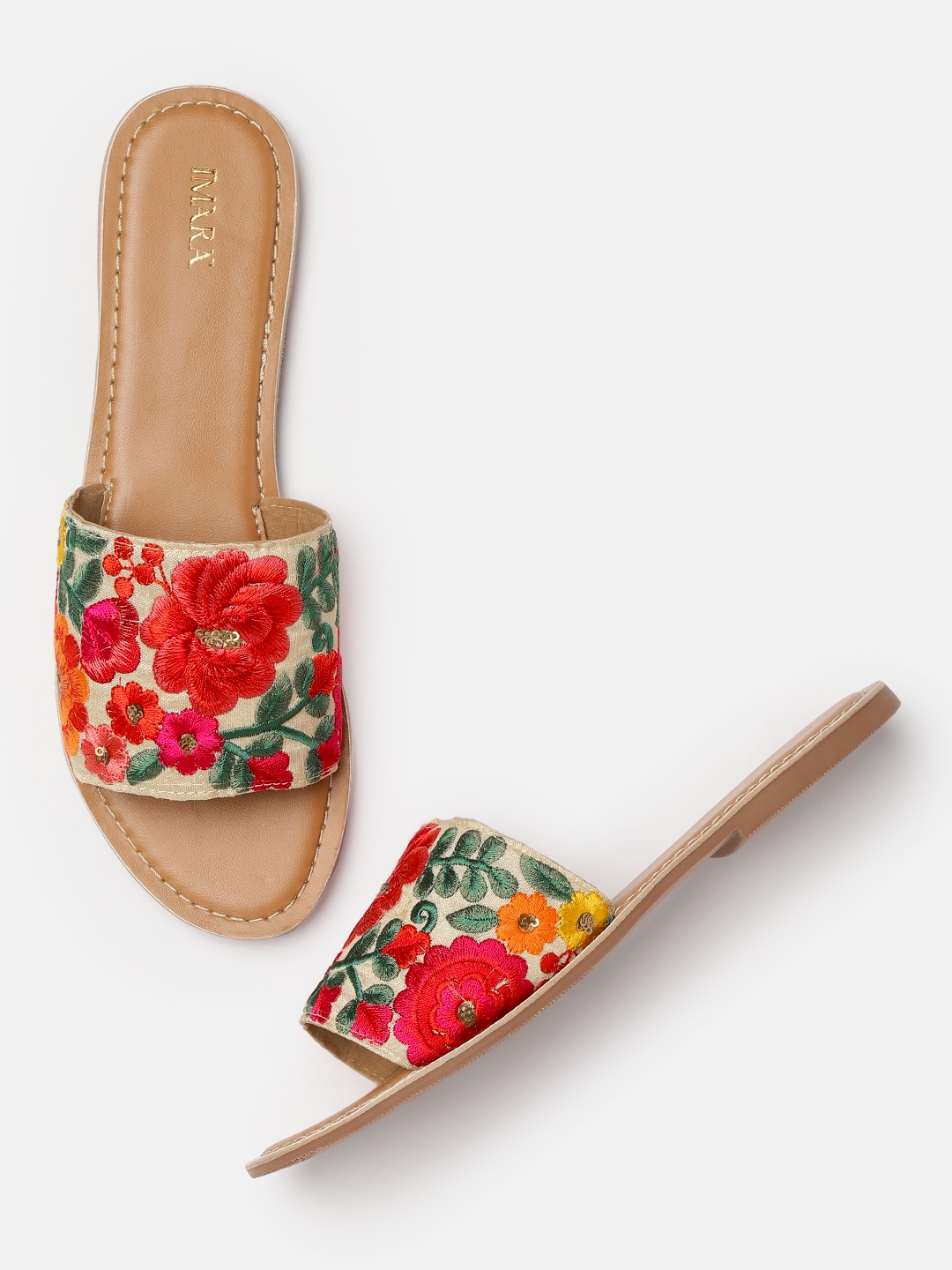open toe flats myntra