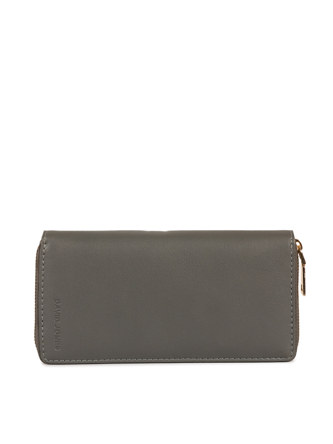 Buy David Jones Women Grey Solid Zip Around Wallet Wallets for Women