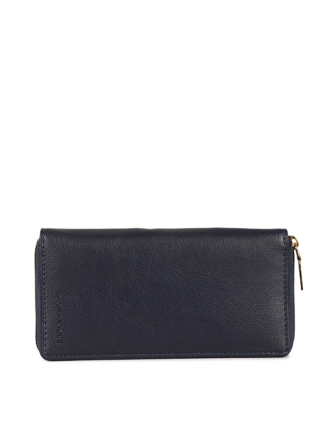 Buy David Jones Women Navy Blue Solid Zip Around Wallet Wallets for