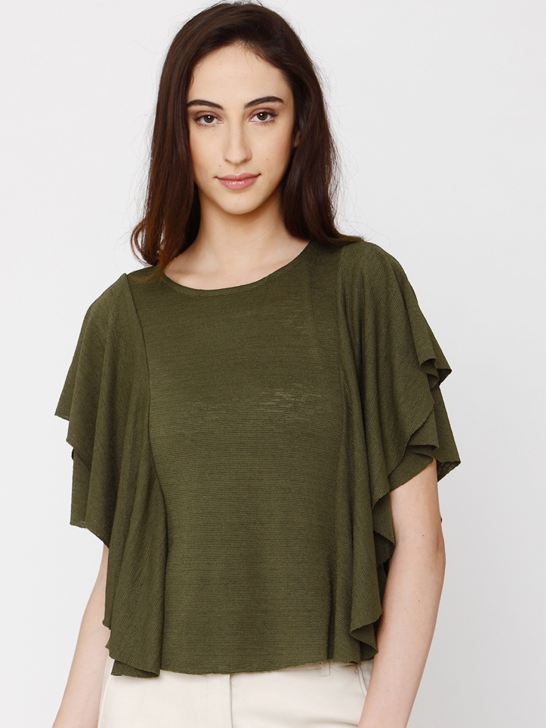 olive green tops womens