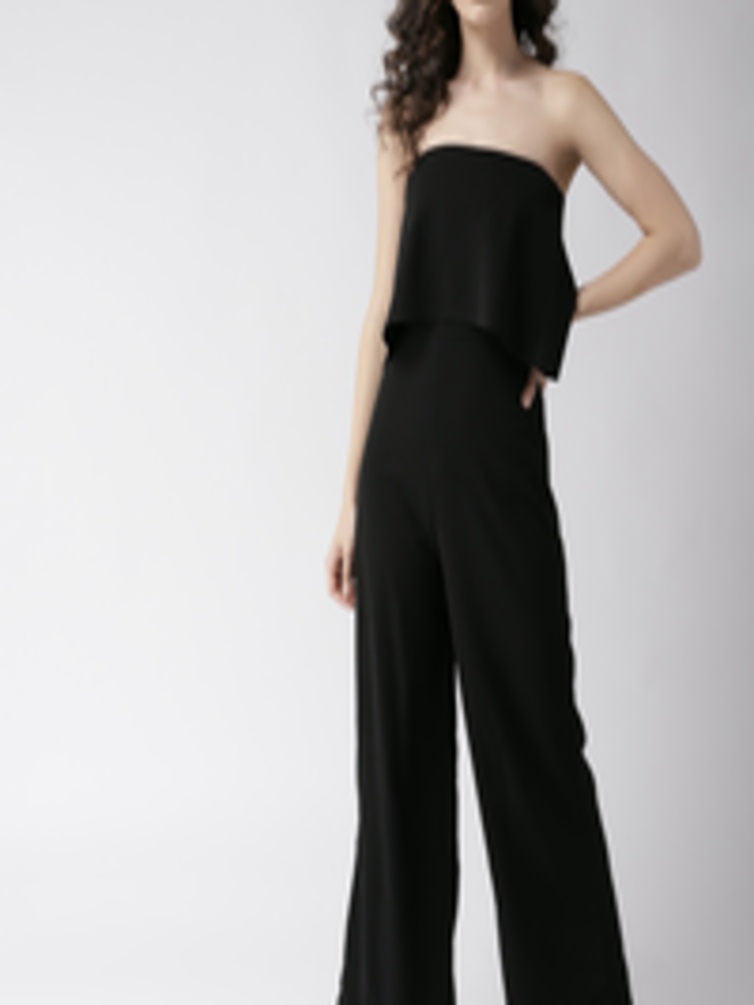 Buy 20Dresses Black Solid Layered Tube Jumpsuit - Jumpsuit for Women ...
