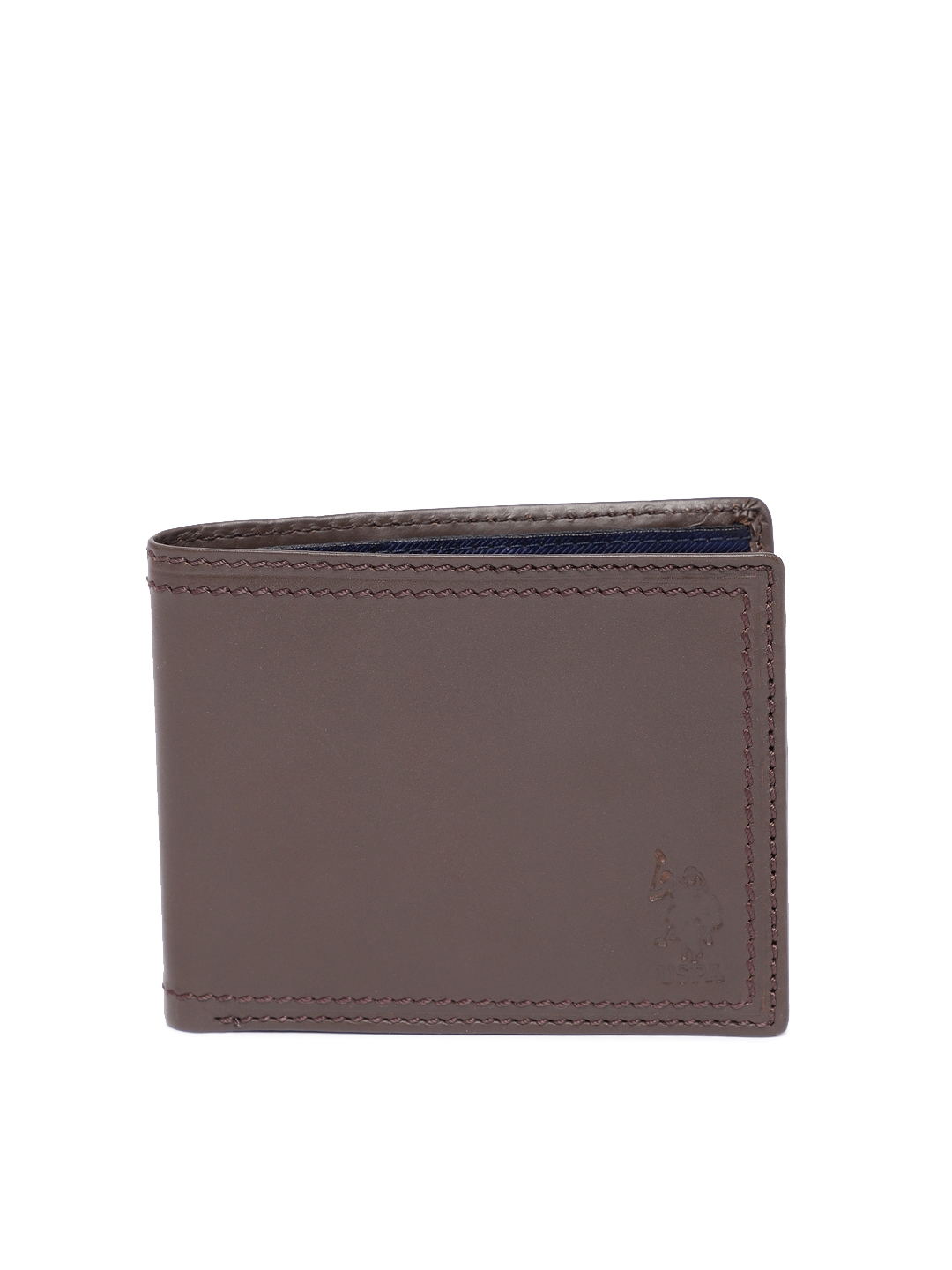 Buy U.S. Polo Assn. Men Brown Solid Leather Two Fold Wallet - Wallets ...