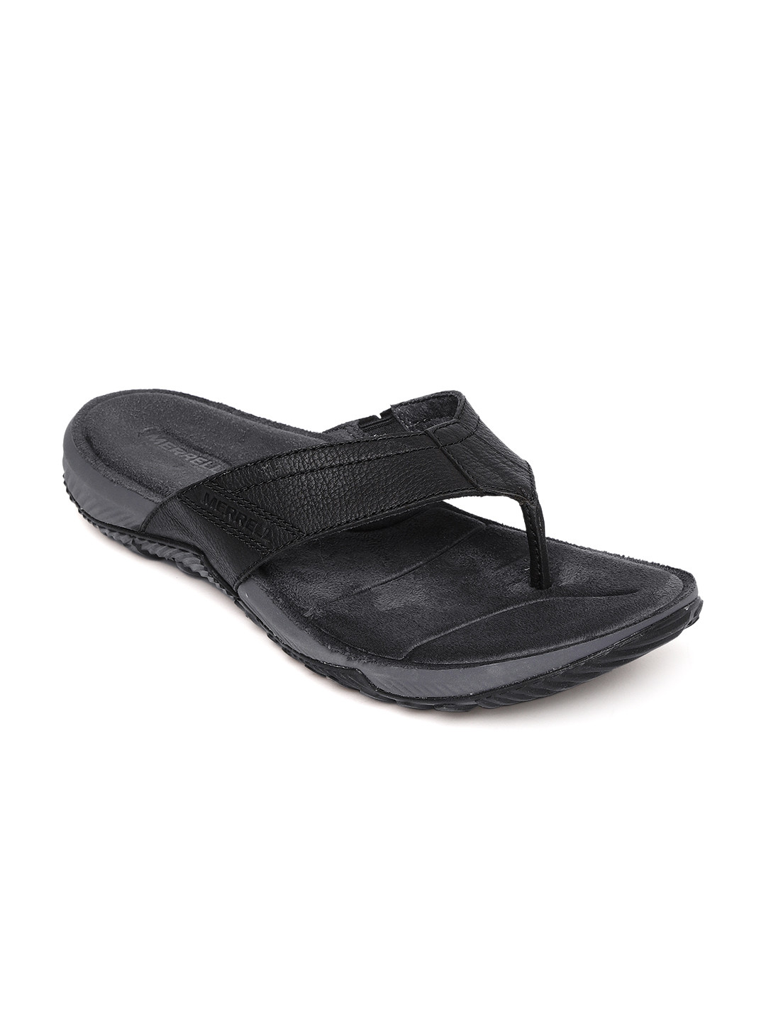 Buy Merrell Men Black Solid TERRANT POST LTR Thong Flip Flops - Flip Flops for Men 9412213 | Myntra