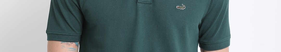 Buy Crocodile Men Green Solid Polo Collar T Shirt - Tshirts for Men ...