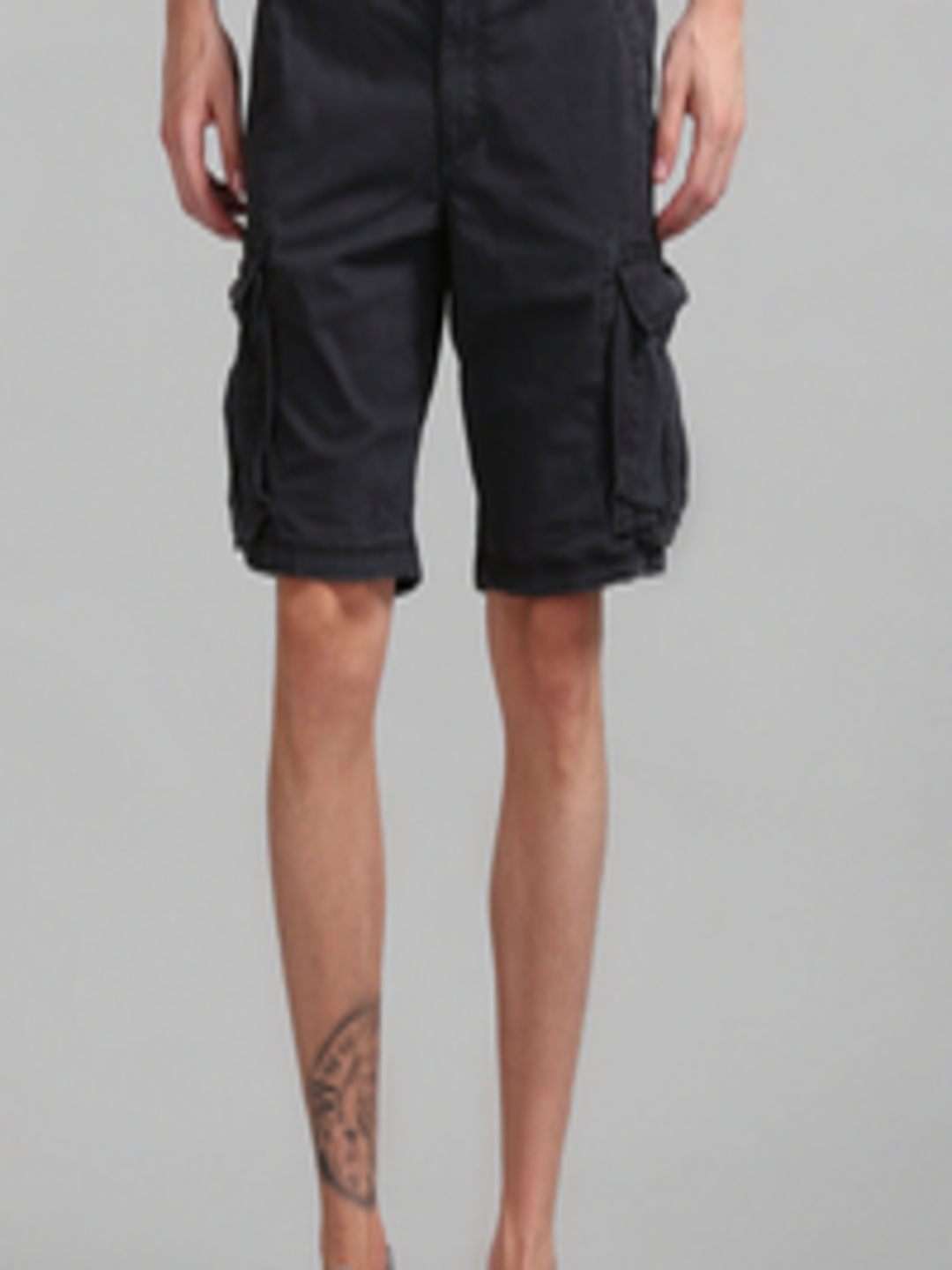 Buy GAP Men Black Solid Regular Fit Cargo Shorts - Shorts for Men ...