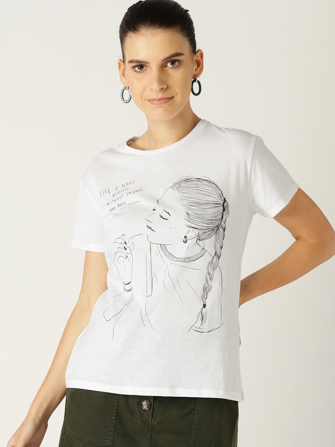 tee shirt a epaulette mango