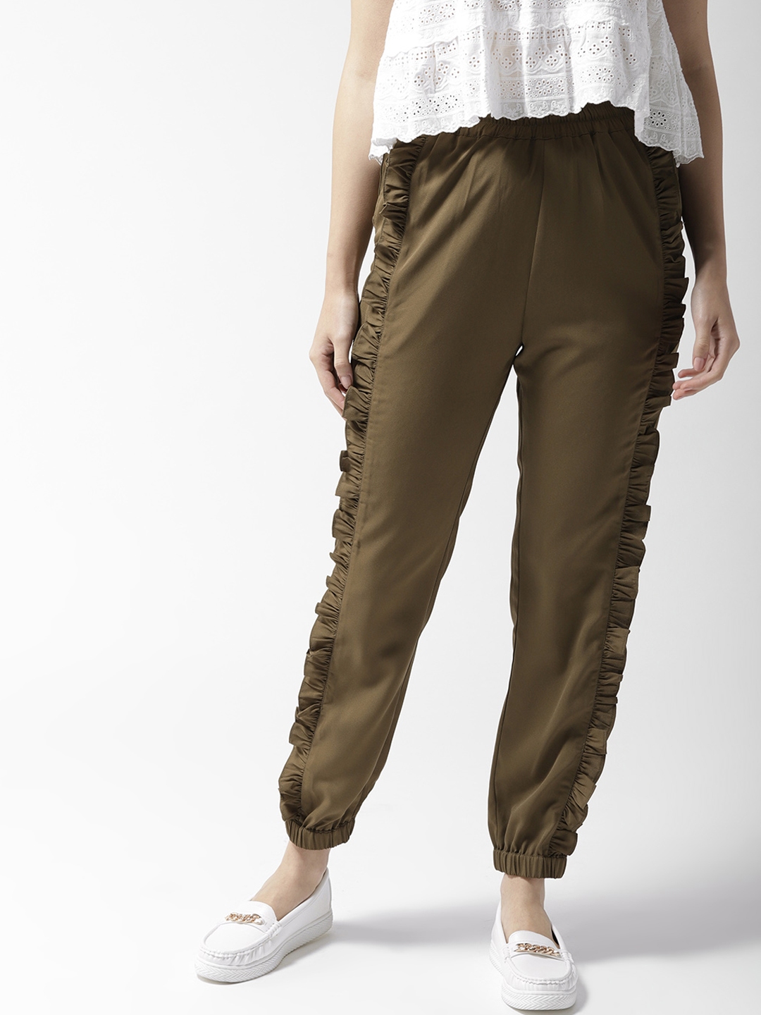 olive colour joggers