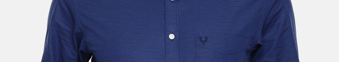 Buy Allen Solly Men Blue Sport Slim Fit Solid Formal Shirt - Shirts for ...