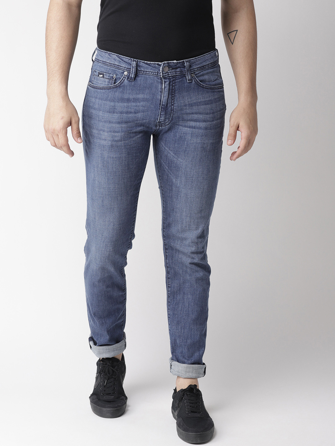 Buy GAS Men Blue Slim Fit Mid Rise Clean Look Stretchable Jeans Jeans