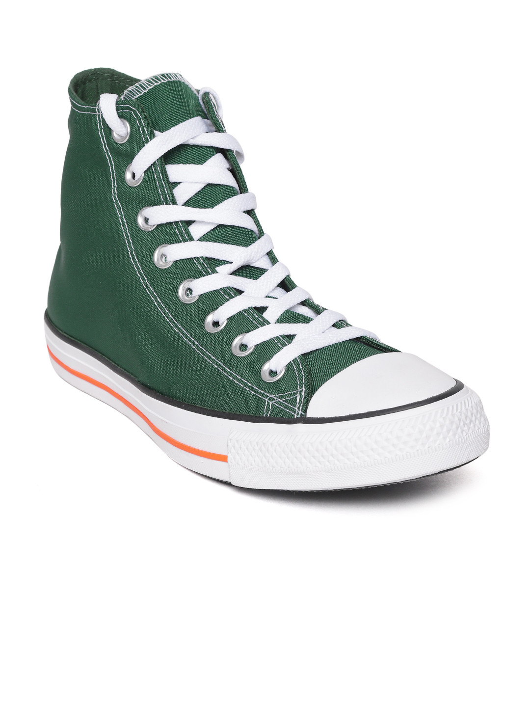 Buy Converse Unisex Green Solid Mid Top Sneakers Casual
