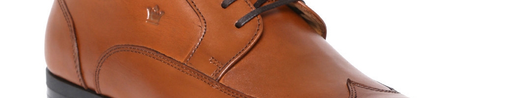 Buy Louis Philippe Men Brown Leather Formal Derbys - Formal Shoes for Men 9450657 | Myntra