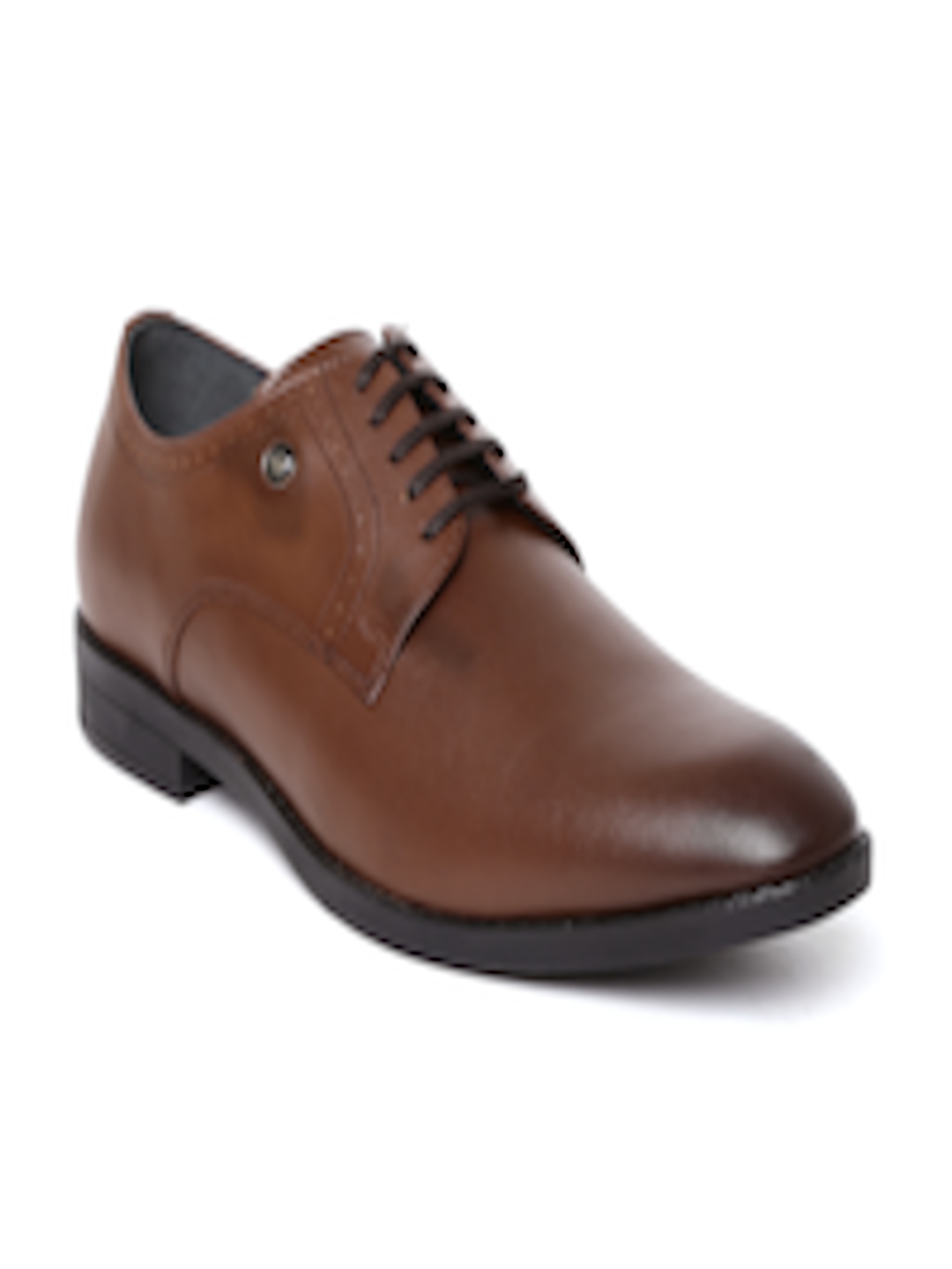 Buy Louis Philippe Men Brown Leather Solid Derbys - Formal Shoes for Men 9450679 | Myntra