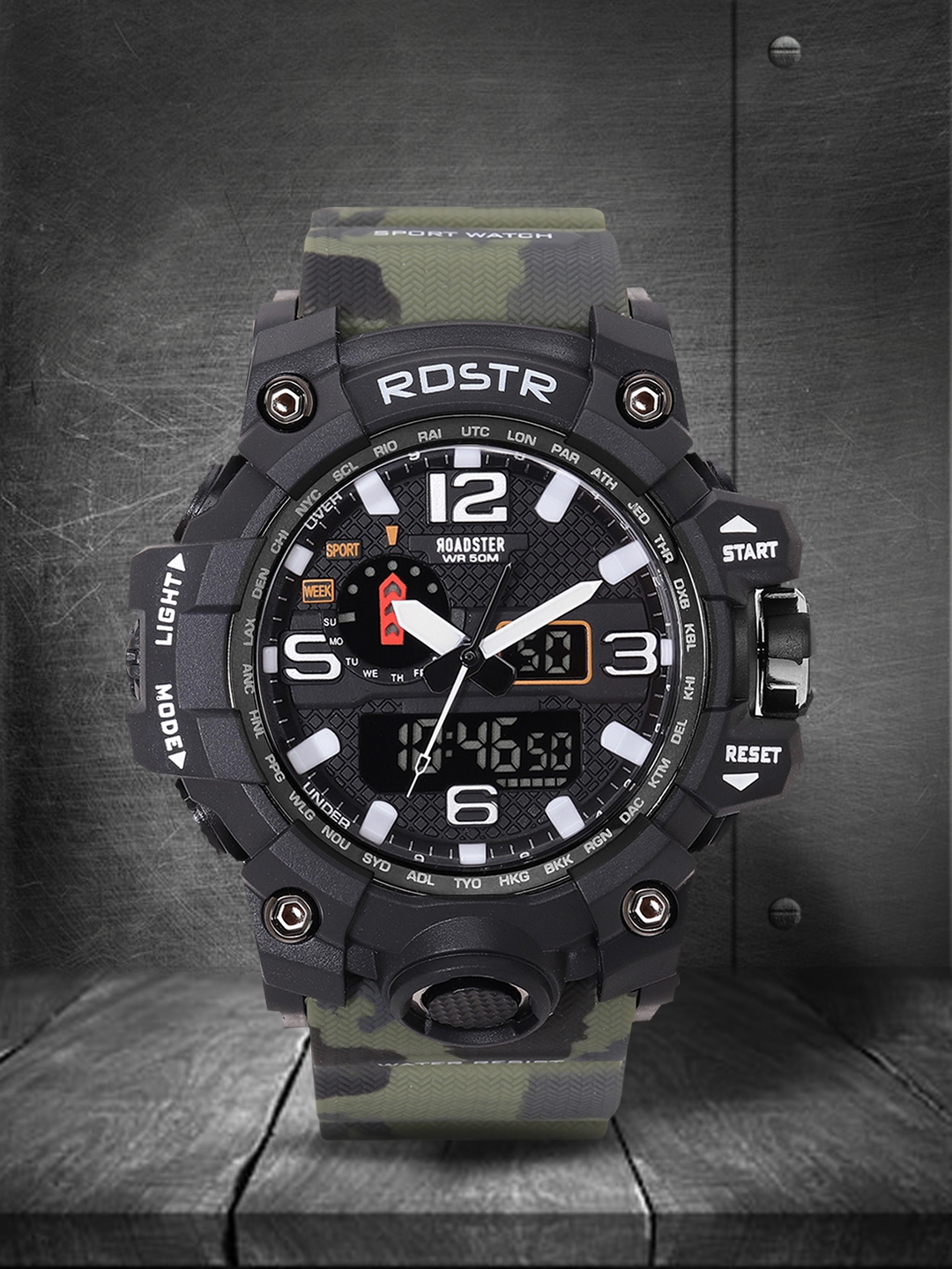 roadster analogue and digital watch