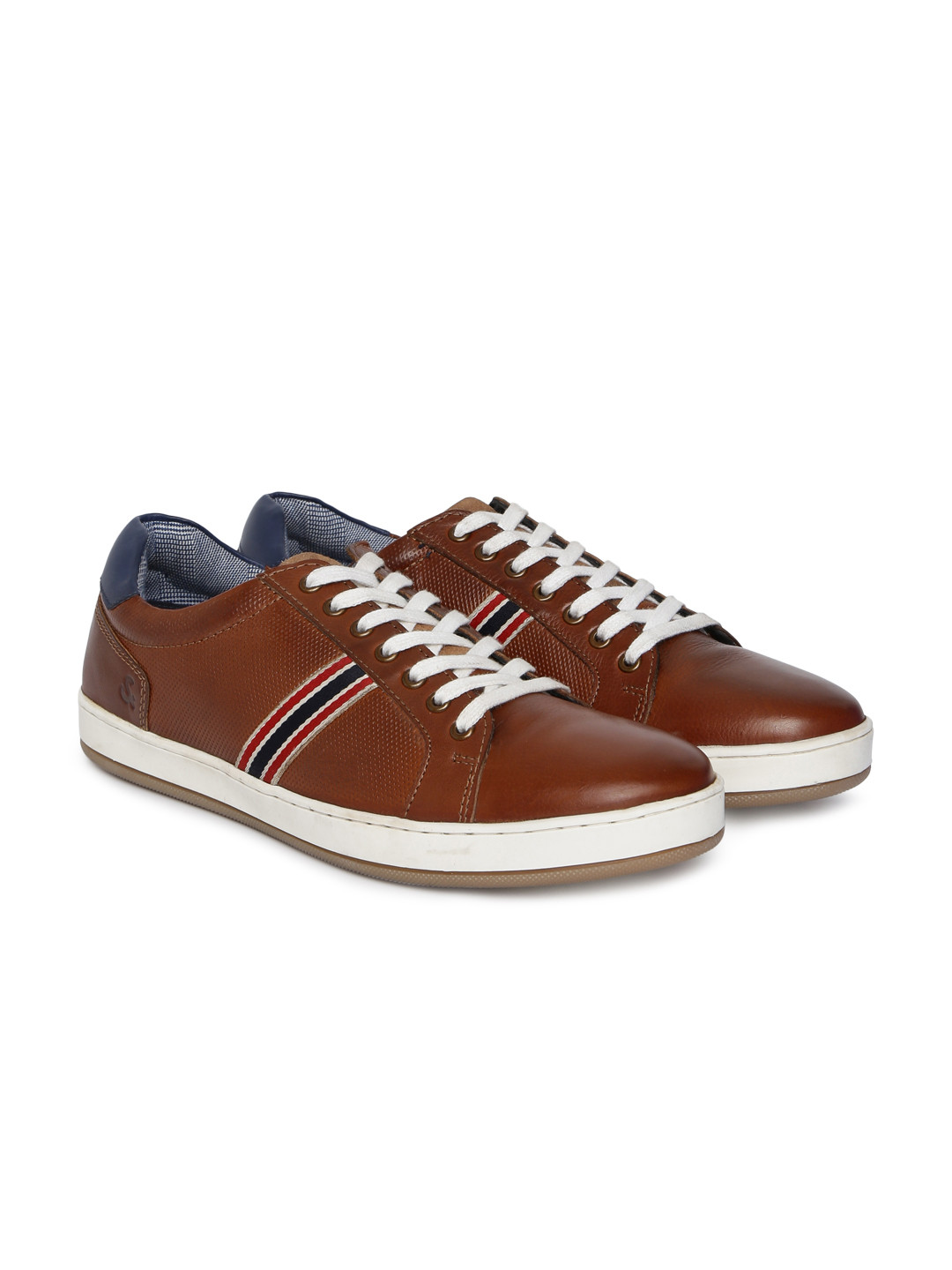 Buy Jack & Jones Men Brown Leather Sneakers Casual Shoes for Men