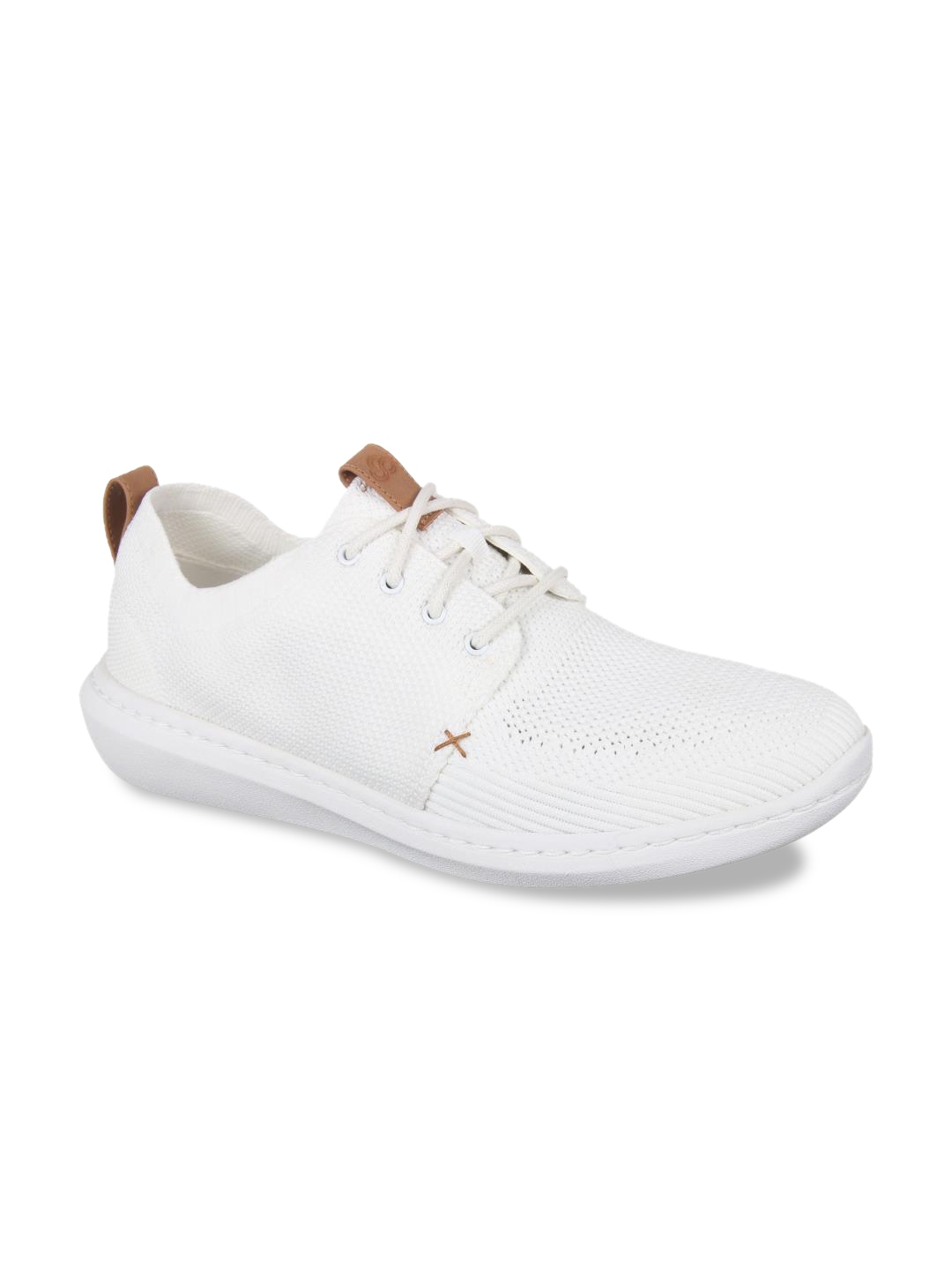 Clarks mens white trainers online