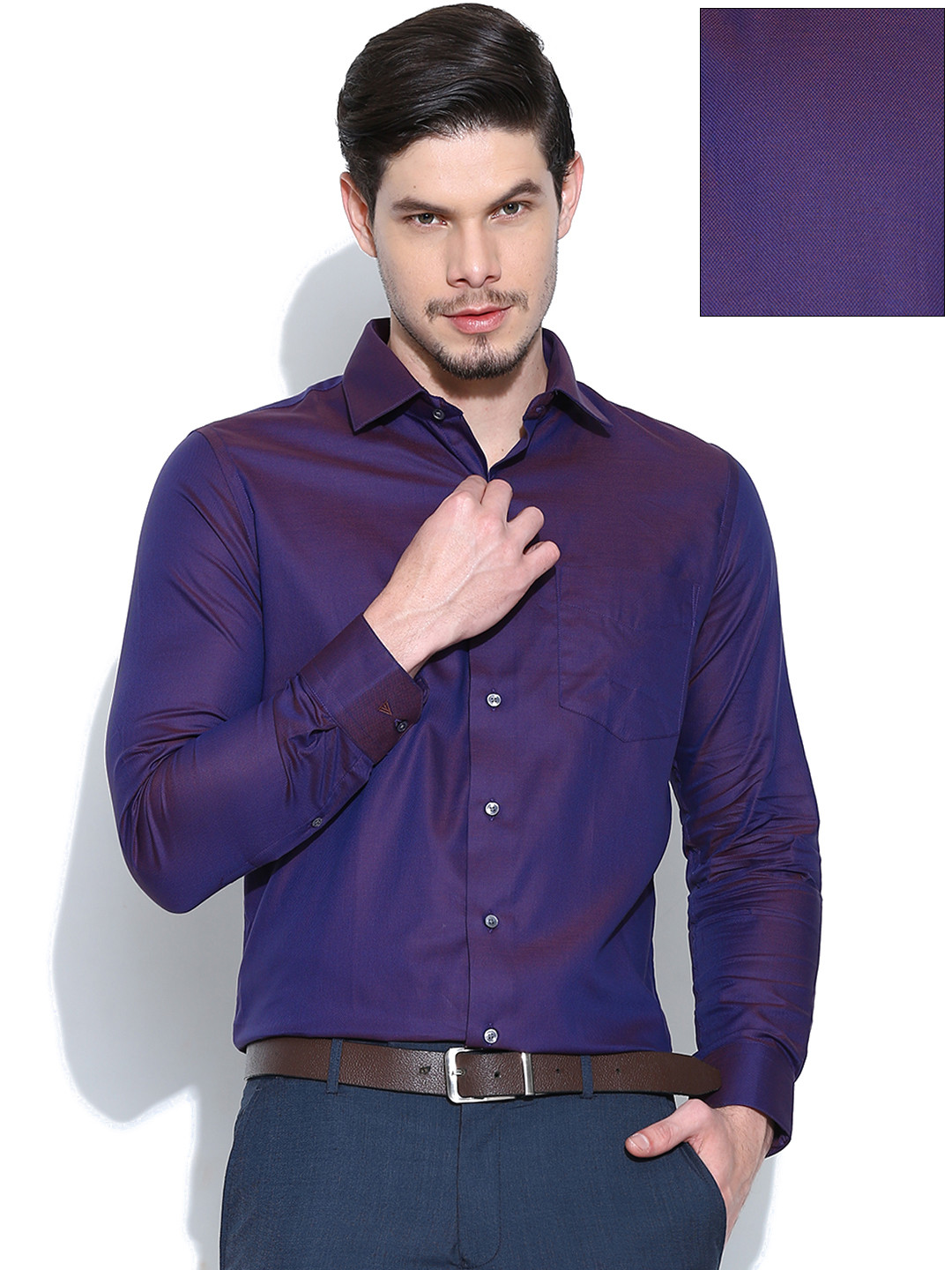 van heusen purple shirt