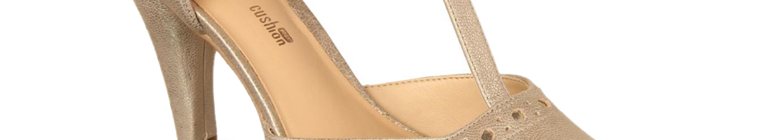 Buy Clarks Women Gold Toned Leather Solid Pumps - Heels for Women ...