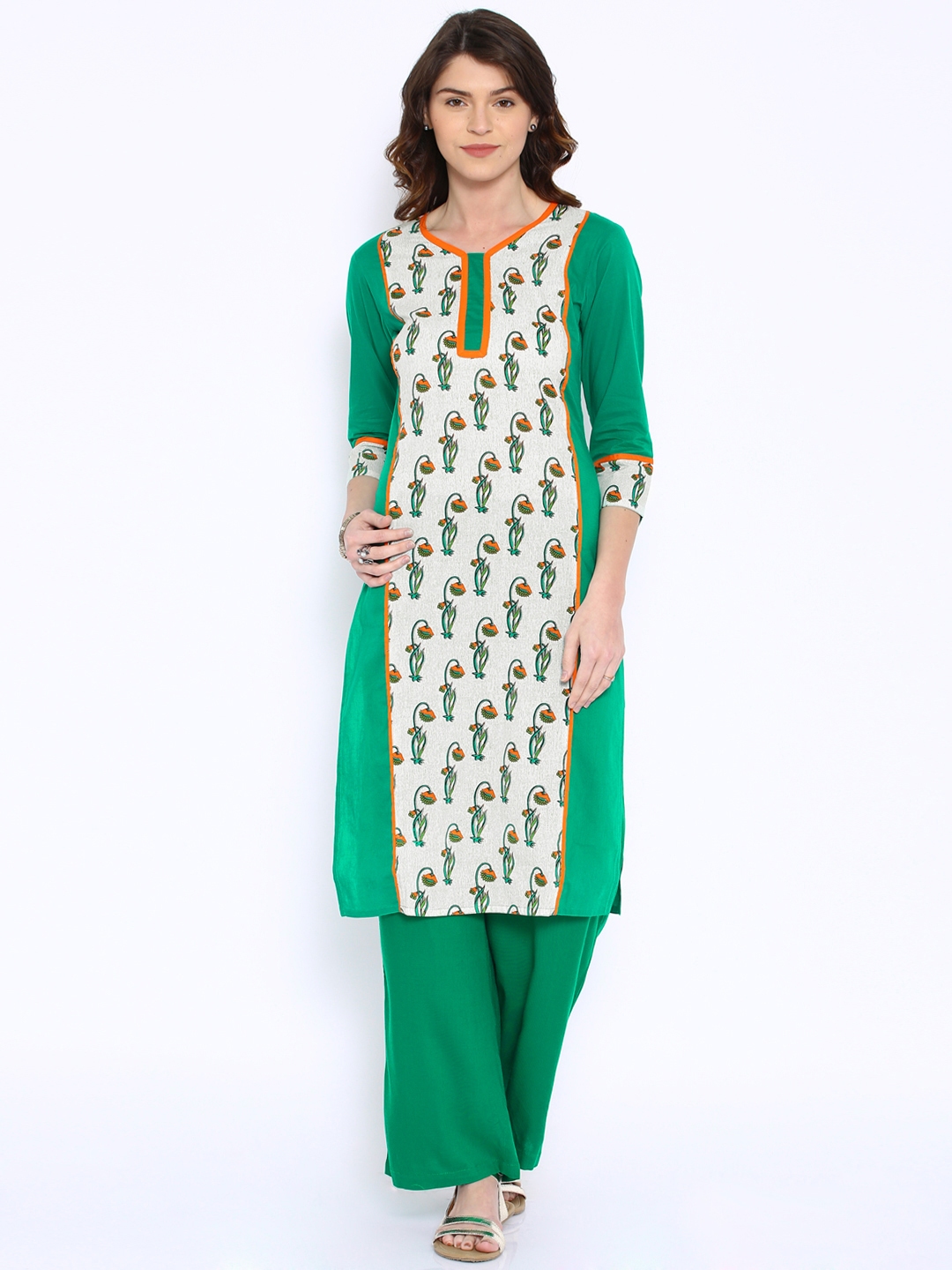 myntra kurti palazzo sale