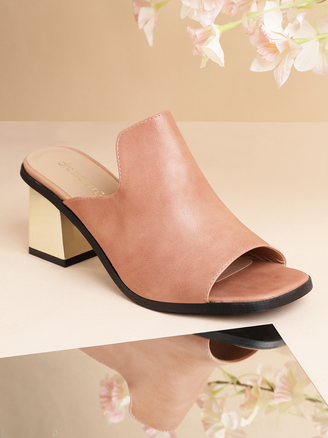 dusty pink mules