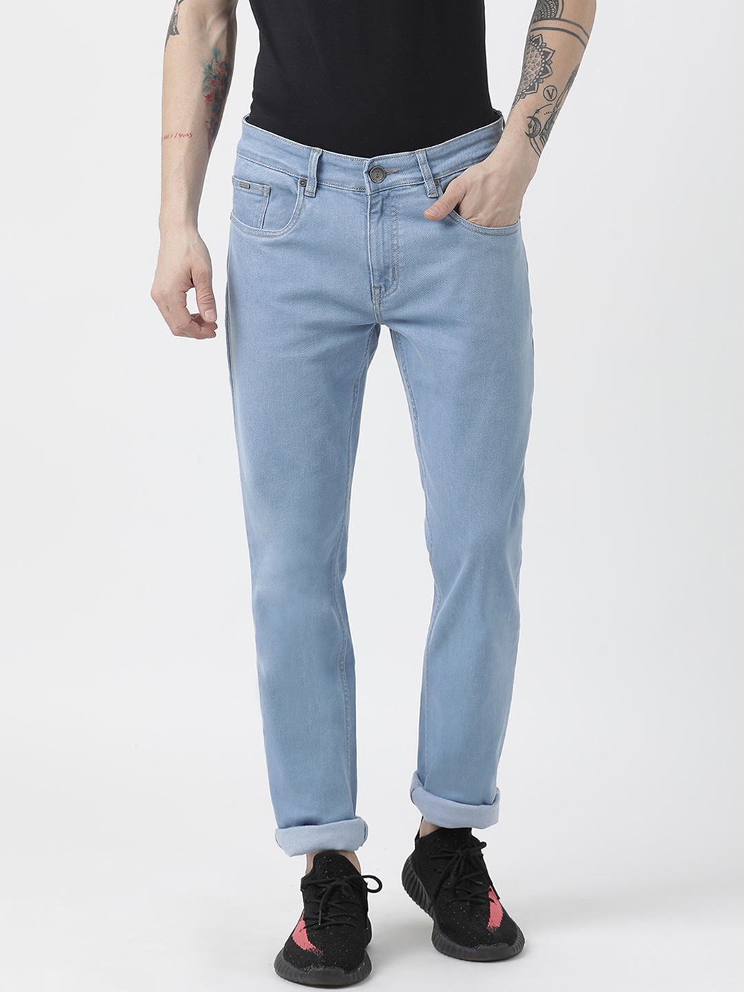 Buy Monte Carlo Men Blue Regular Fit Mid Rise Clean Look Jeans - Jeans ...