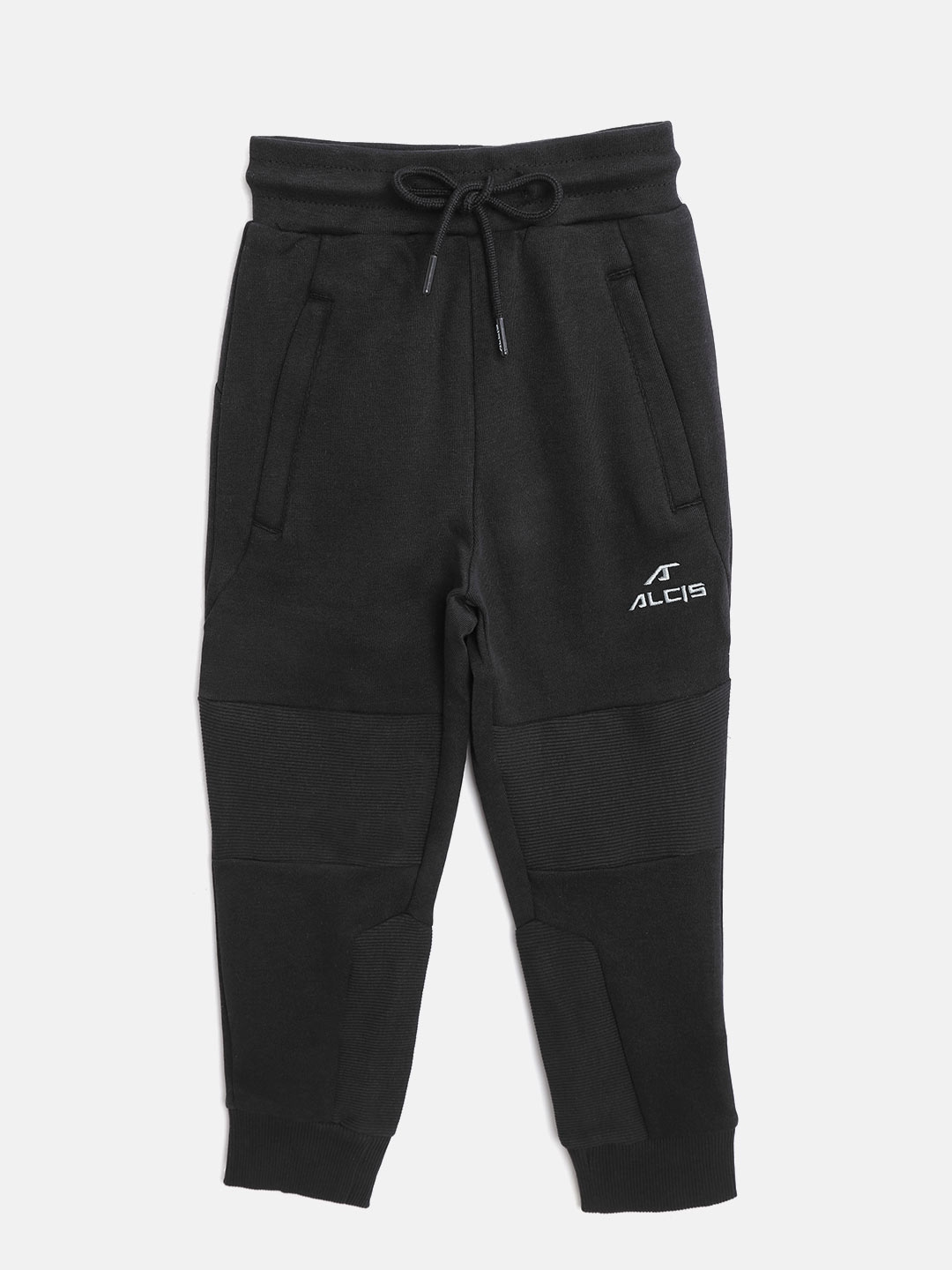 boys black slim joggers