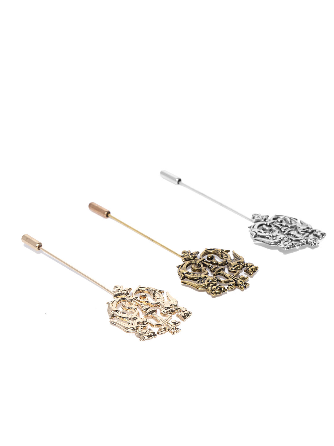 Buy Blueberry Men Set Of 3 Lapel Pins Brooch for Men 9541069 Myntra