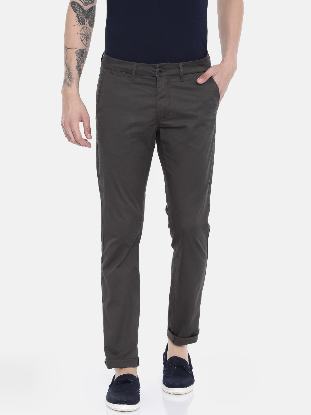 charcoal chinos