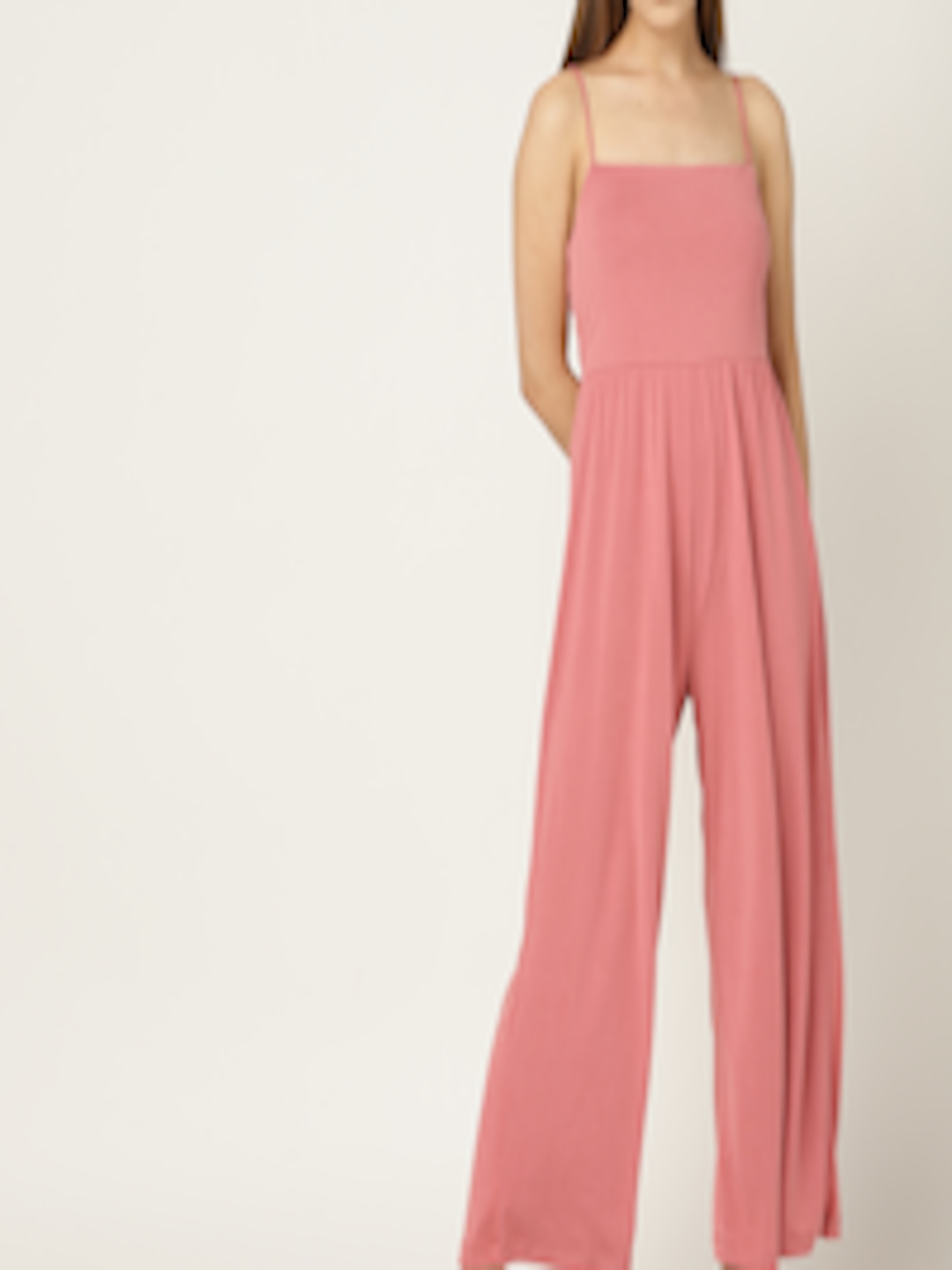 Buy MANGO Pink Solid Basic Jumpsuit - Jumpsuit for Women 9556543 | Myntra