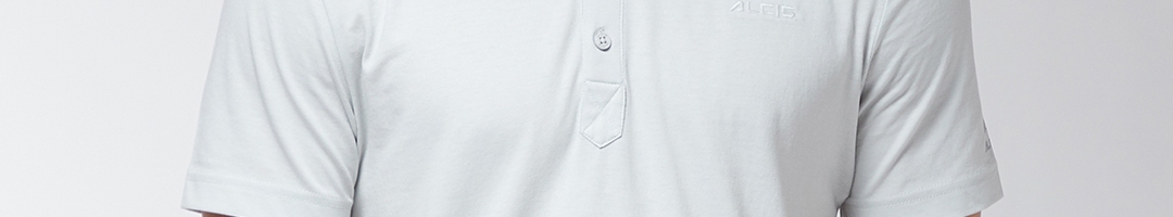 Buy Alcis Men Grey Solid Mandarin Collar Yoga T Shirt - Tshirts for Men ...