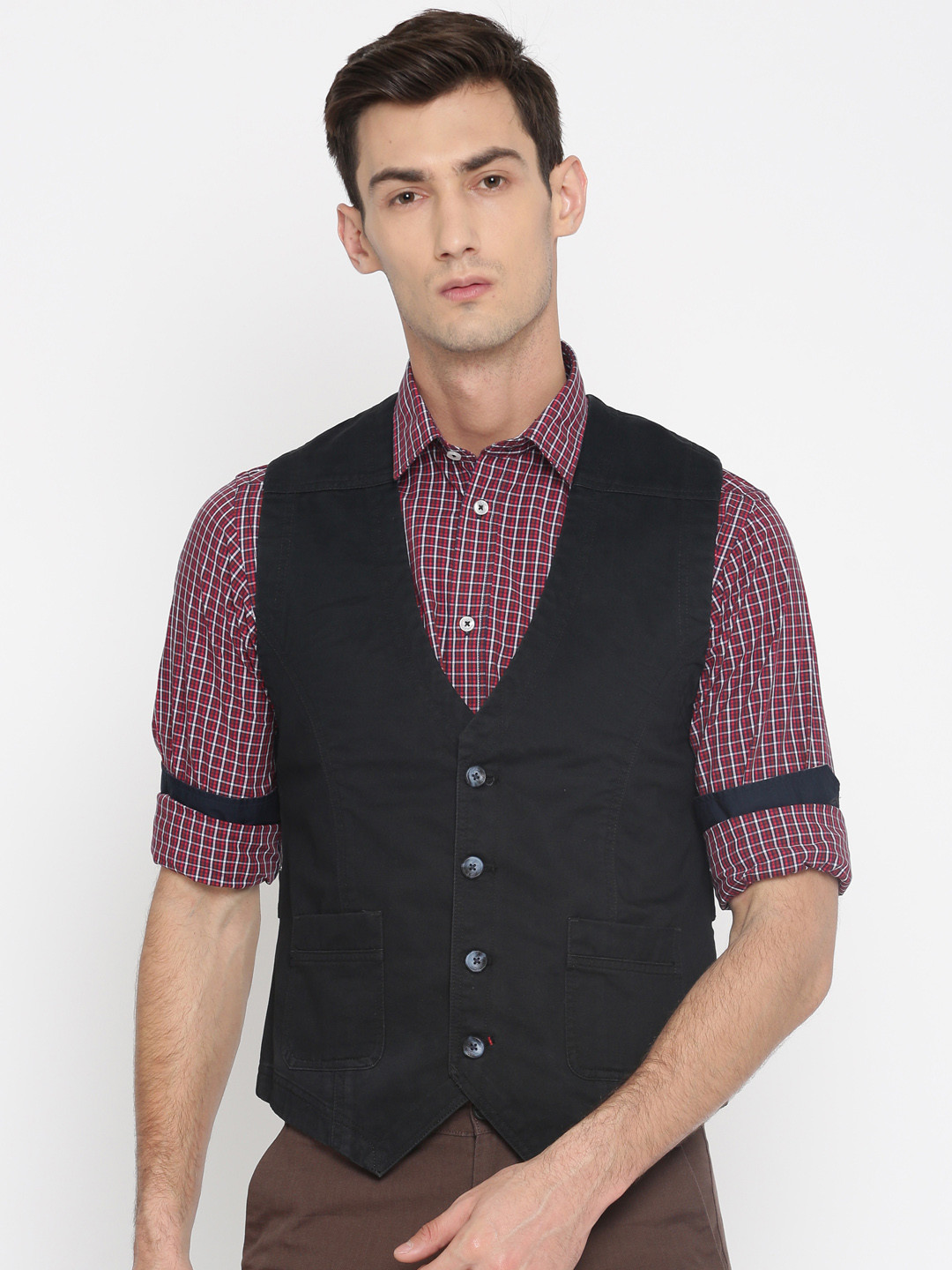 Buy Parx Navy Waistcoat Waistcoat for Men 956560 Myntra