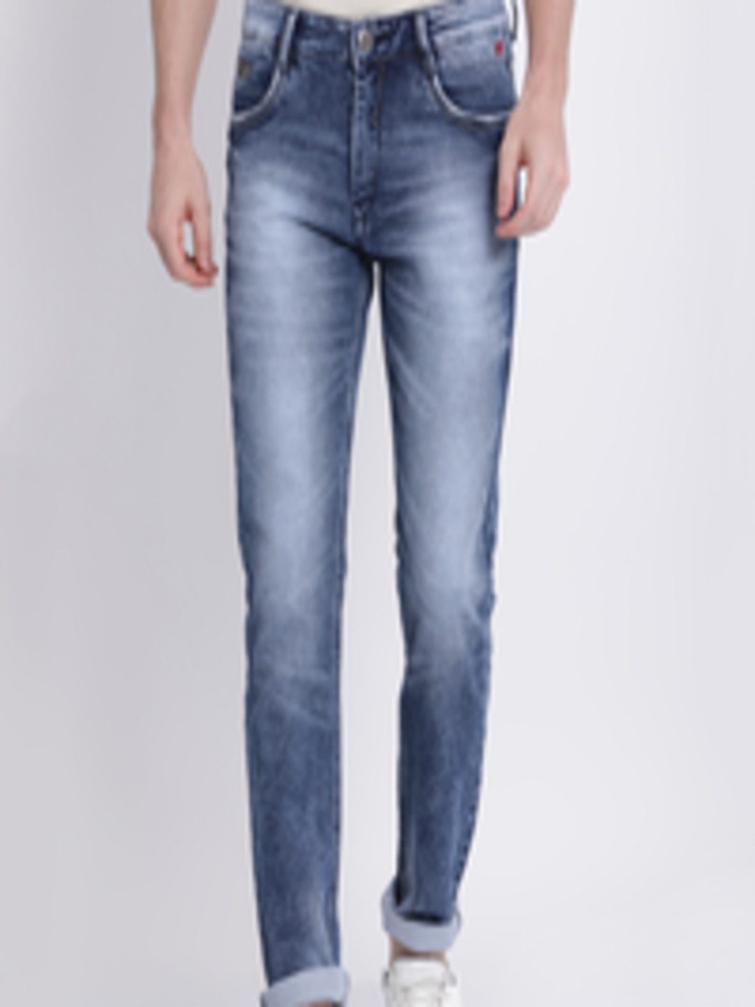 Buy NO NEXT Men Blue Slim Fit Mid Rise Clean Look Stretchable Jeans ...