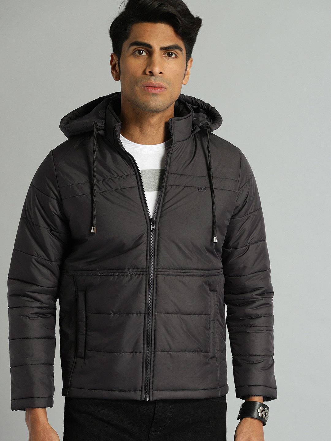 Buy Roadster Men Black Solid Puffer Jacket - Jackets for Men 9587507 | Myntra