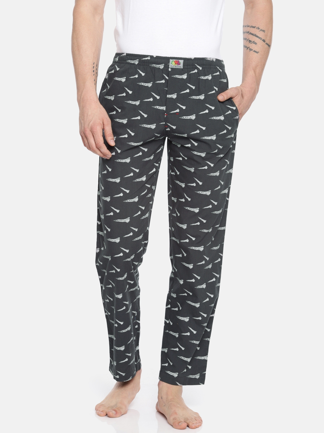 fruit of the loom men's knit poly rayon jogger lounge pant