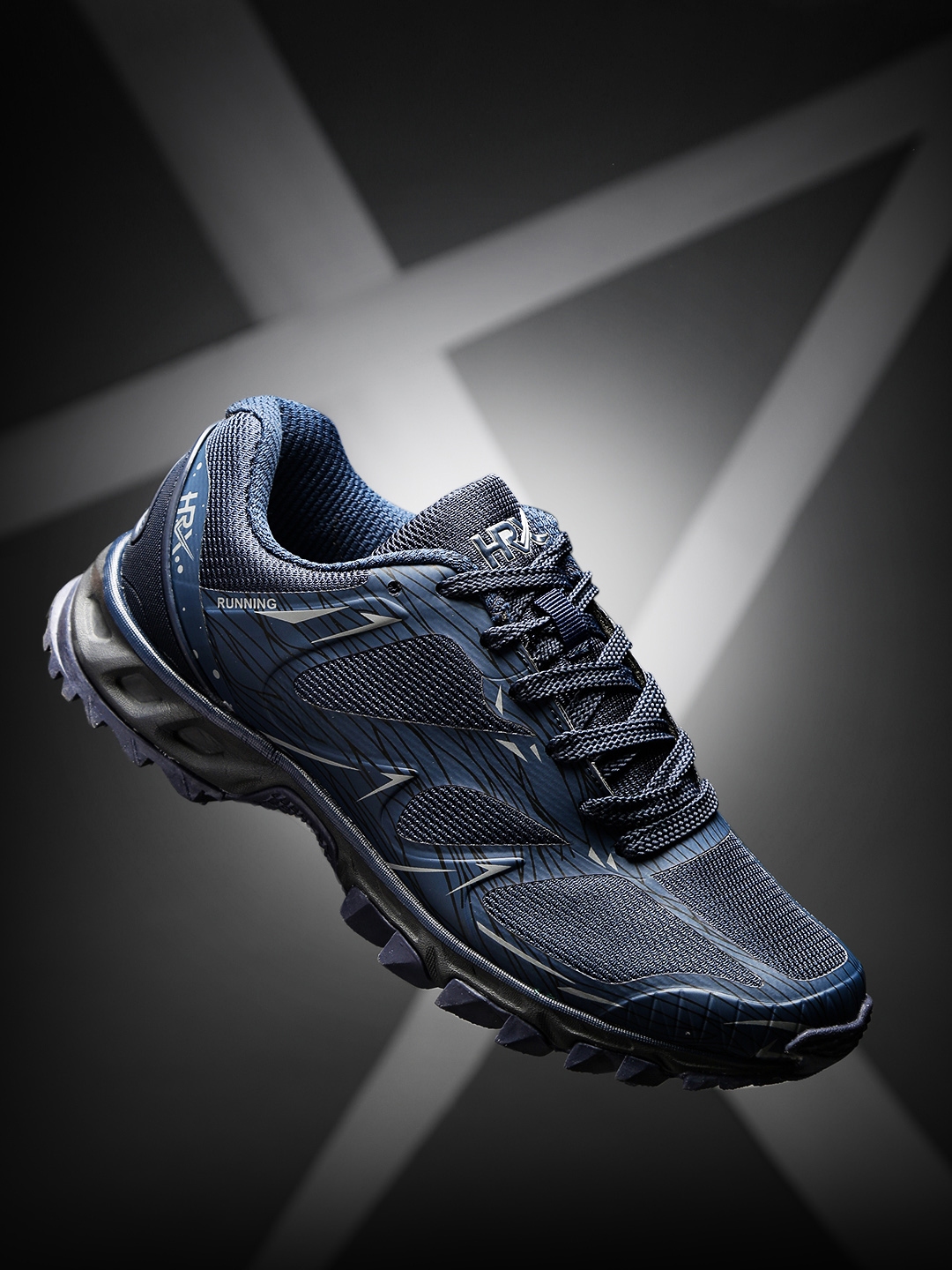 Hrx men's navy clearance & grey running shoes