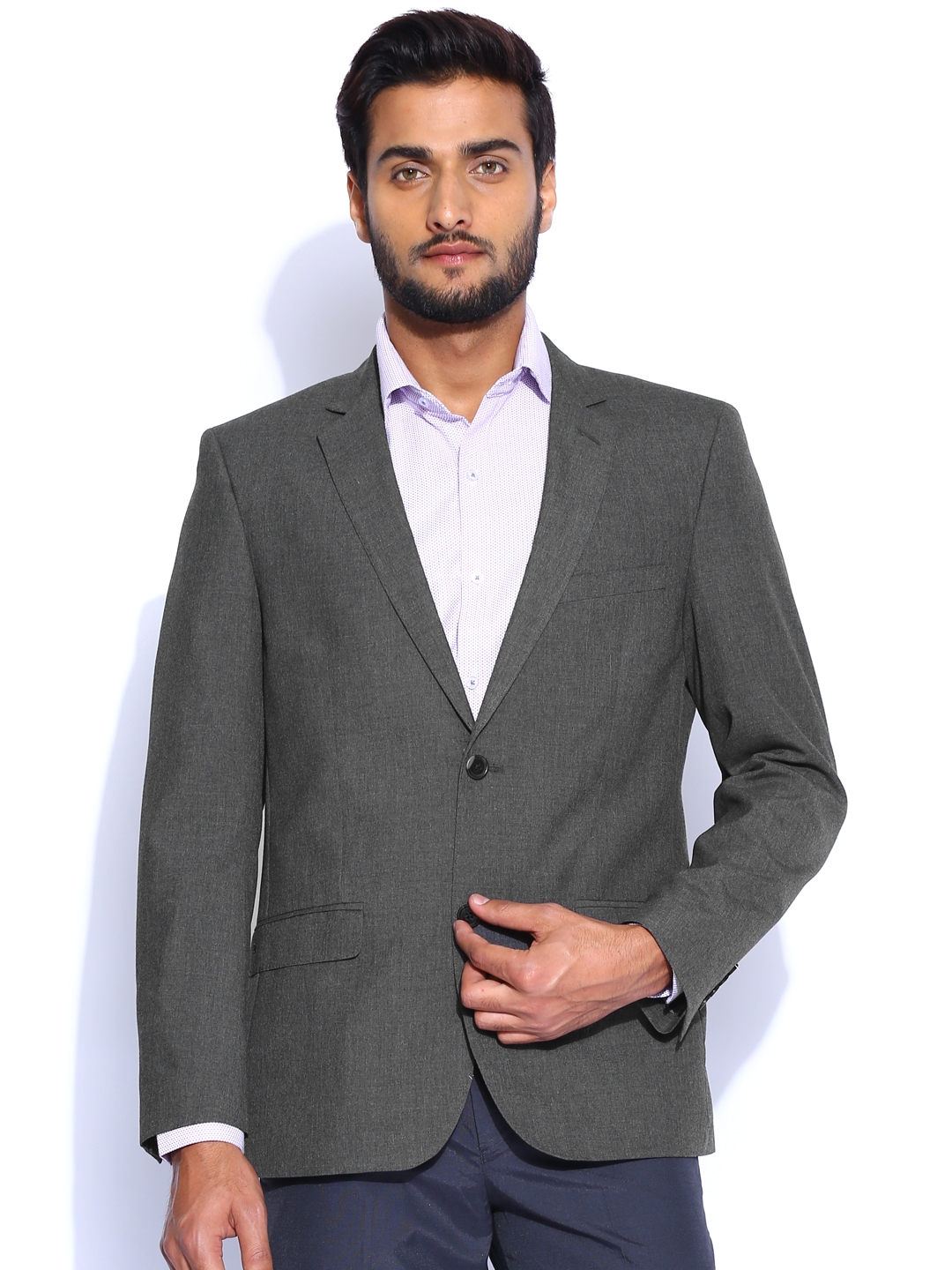 Buy Arrow Grey Body Tailored Fit Blazer - Blazers for Men 959603 | Myntra