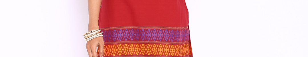 Buy Aurelia Red Kurta With Woven Design - Kurtas for Women 965314 | Myntra