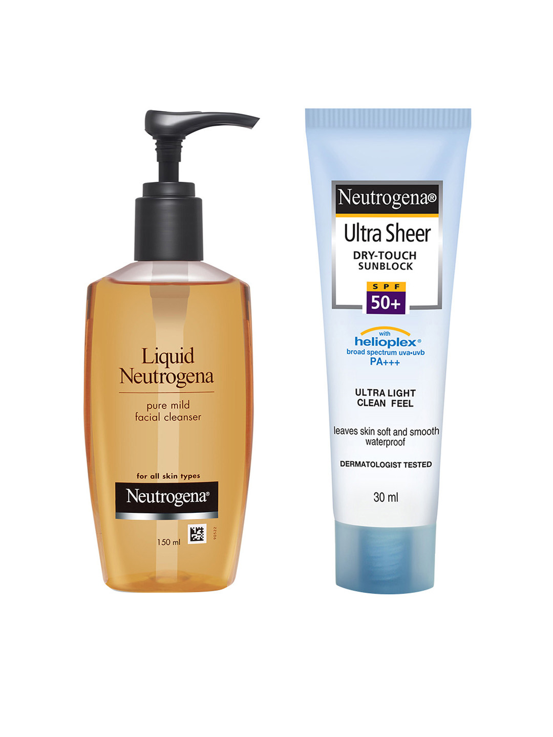Buy Neutrogena Set Of Facial Cleanser & Sunblock Face Wash And Cleanser for Unisex 9653881