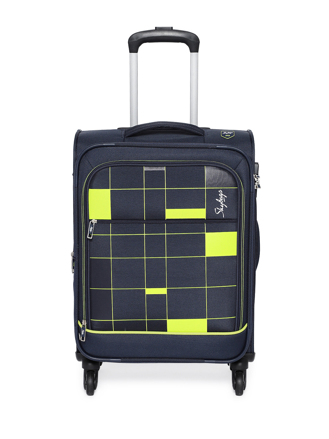 Buy Skybags Unisex Blue Printed HEADLINE STR EXP 4 WHEEL 58 Cabin Trolley Bag Trolley Bag for