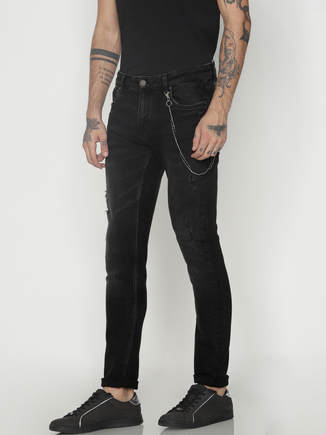 jack jones liam skinny jeans black