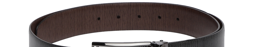Buy Louis Philippe Men Black & Brown Textured Reversible Leather Belt - Belts for Men 9658275 ...
