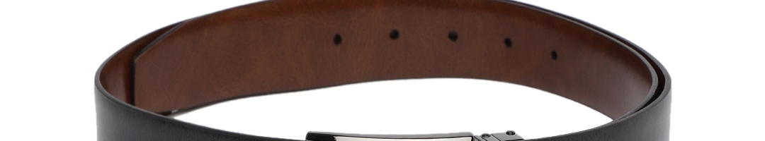 Buy Louis Philippe Men Black & Brown Solid Reversible Leather Belt - Belts for Men 9658277 | Myntra