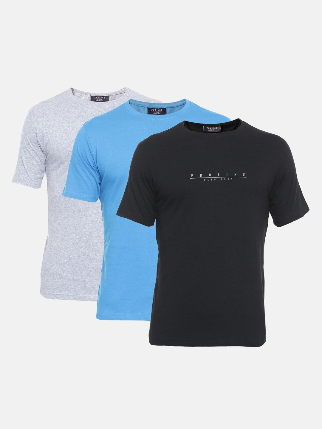 Buy Proline Active Men Pack Of 3 Pure Cotton T Shirts Tshirts for Men