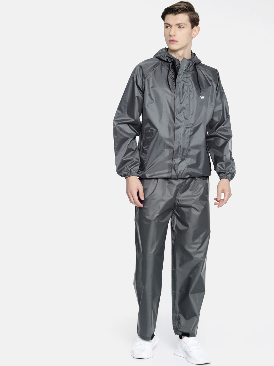 Buy Wildcraft Men Grey Solid Hooded Rain_Cheater Suit Ec - Rain Suit for Unisex 9658607 | Myntra