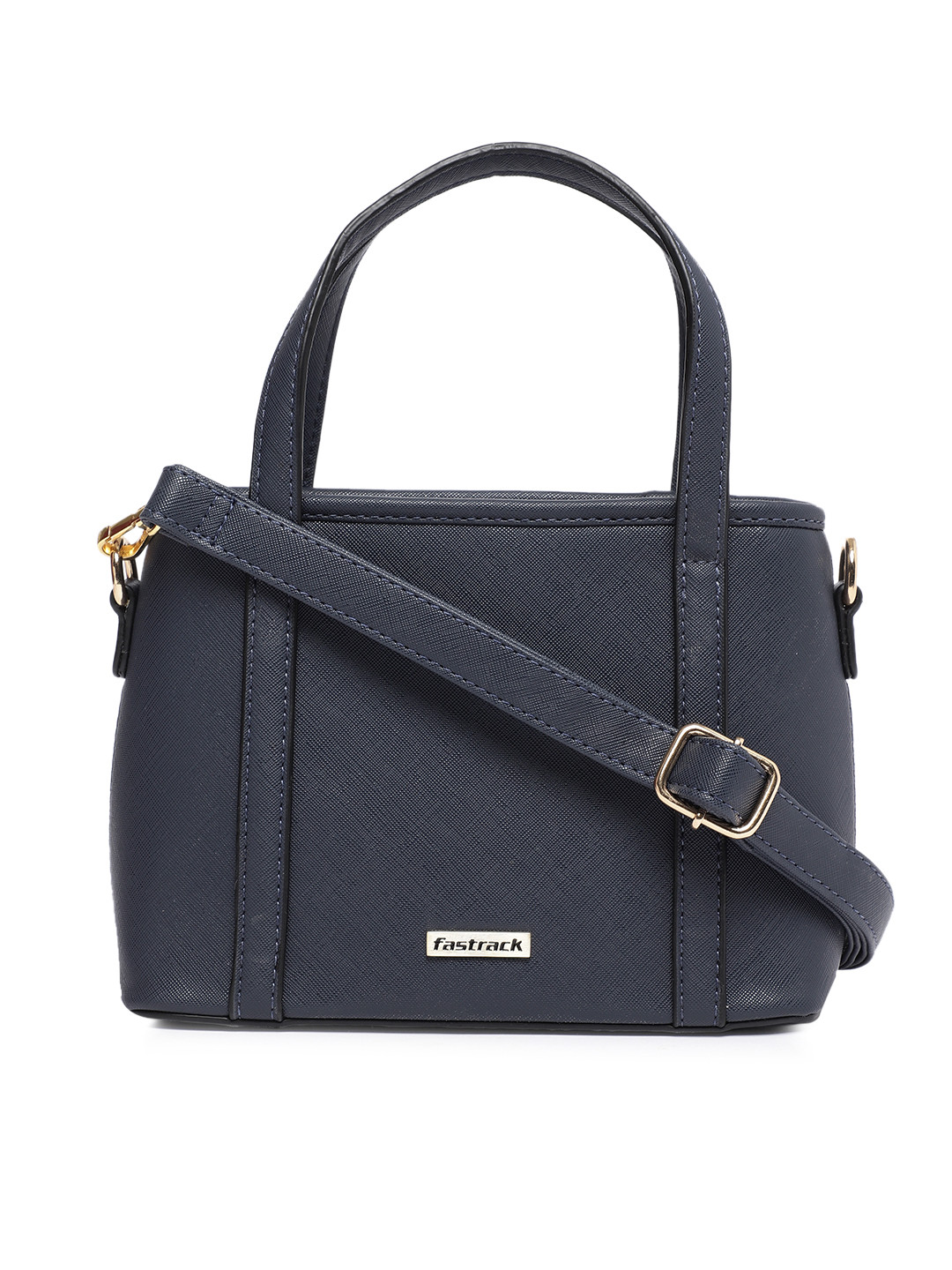 Buy Fastrack Navy Blue Solid Handheld Bag Handbags for Women 9683663